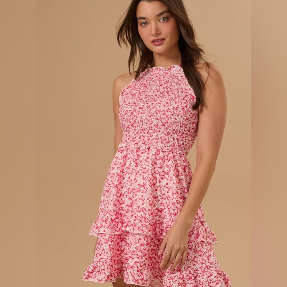 New with tags altard state zaylee halter floral dress